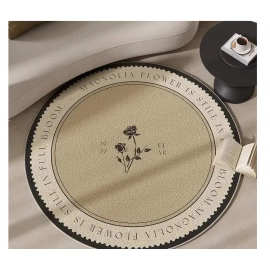 French Light Luxury Round Imitation Cashmere Carpet Living Room Sofa Blanket Bedroom Dressing Table Cloakroom Floor Mat