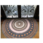 Retro Semi-circular Entrance Door Mat Household Bathroom Shower Bath Rug Water Absorb Floor Mats Vintage Carpet for Living Room