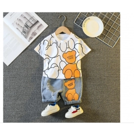 New Summer Baby Girls Clothes Suit Children Boys Fashion Cartoon T-Shirt Shorts 2Pcs/Sets Toddler Casual Costume Kids Tracksuits