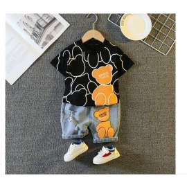 New Summer Baby Girls Clothes Suit Children Boys Fashion Cartoon T-Shirt Shorts 2Pcs/Sets Toddler Casual Costume Kids Tracksuits